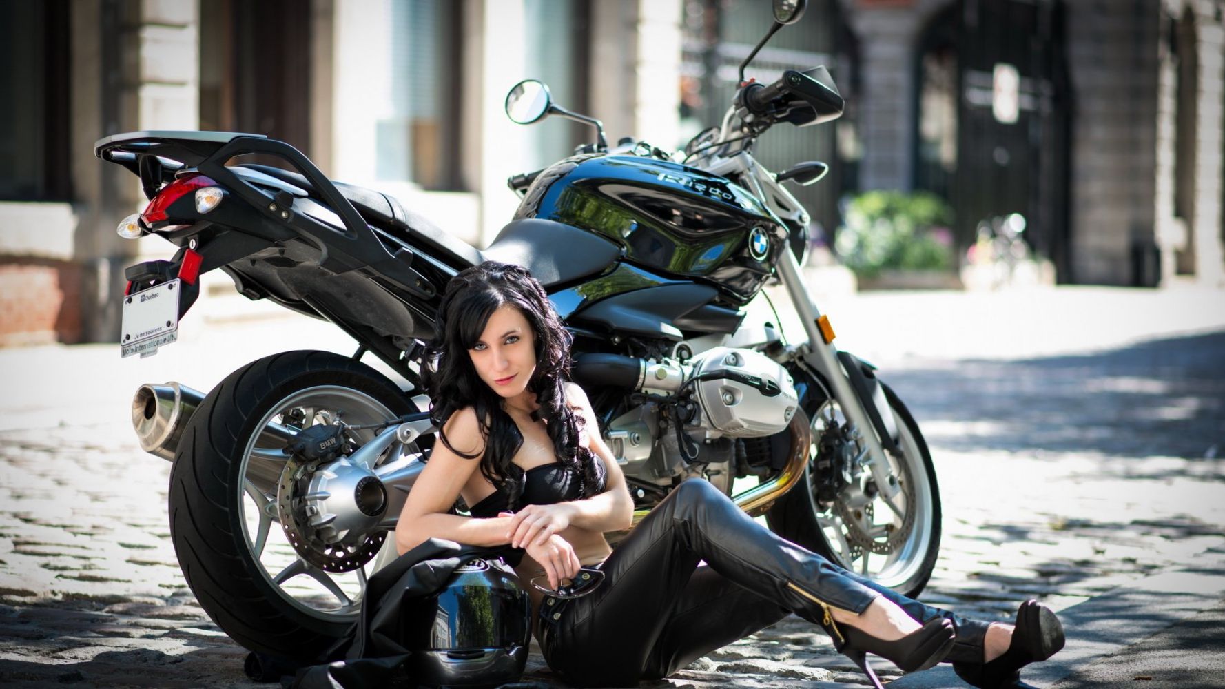 European women on bikes in Kerman